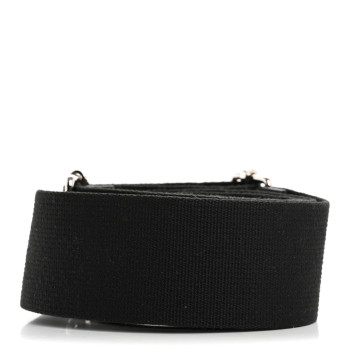 HERMES Toile Taurillon Clemence Shoulder Strap Black