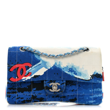 CHANEL Canvas Square Quilted Surf Flap Multicolor