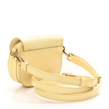 CHRISTIAN DIOR Box Calfskin Micro Bobby Flap Pale Yellow