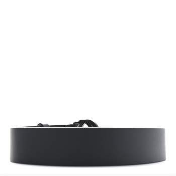 GUCCI Selleria Calfskin Monochrome Interlocking G 37mm Belt 80 32 Black