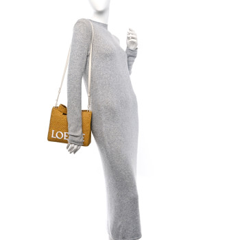LOEWE X PAULA'S IBIZA Raffia Font Tote Ochre