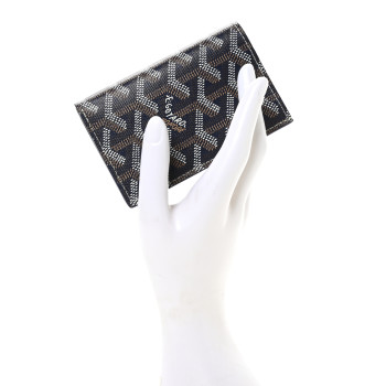 GOYARD Goyardine Saint Pierre Card Holder Navy