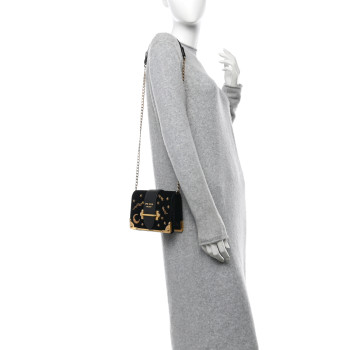 PRADA Velvet Cahier Astrology Bag Black