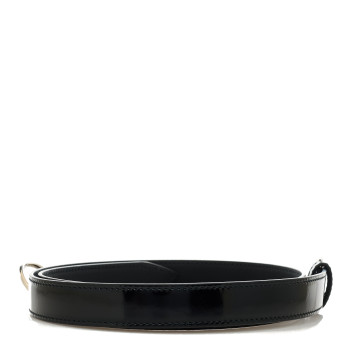 GUCCI Calfskin Horsebit Skinny Belt 90 36 Black