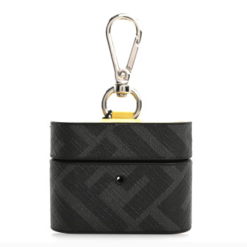 FENDI Coated Canvas FF Airpods Pro Case Black Yellow