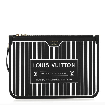 LOUIS VUITTON Calfskin Neverfull Inside Out MM Pochette Black