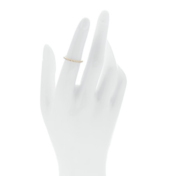 TIFFANY 18K Yellow Gold Diamond Metro Band Ring 49 5