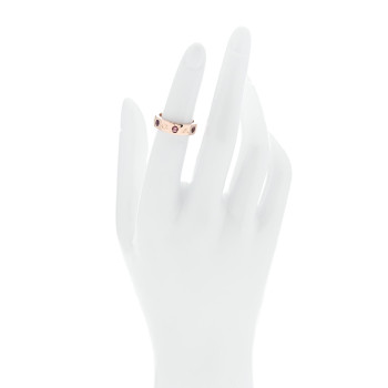 BULGARI 18K Rose Gold Diamond Amethyst Tourmaline Band Ring 49 4.75