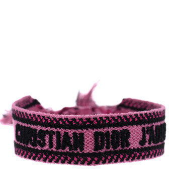 CHRISTIAN DIOR Woven Cotton J'Adior Friendship Bracelet Pink