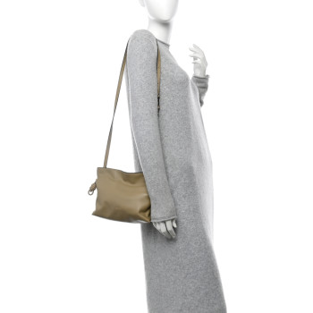 LOEWE Calfskin Mini Flamenco Knot Clutch Clay Green