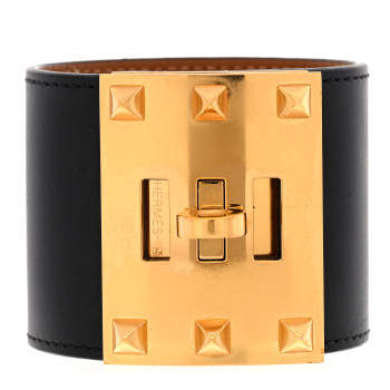 HERMES Chamonix Kelly Dog Extreme Bracelet S Black