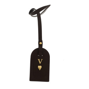 LOUIS VUITTON Calfskin Luggage Tag Ebene