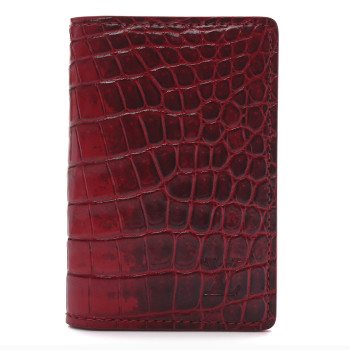 LOUIS VUITTON Crocodile Pocket Organizer Sahara Shiny Red
