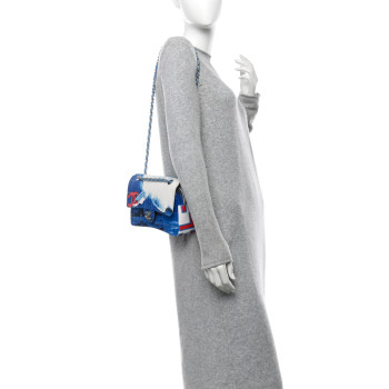 CHANEL Canvas Square Quilted Surf Flap Multicolor