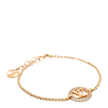 LOUIS VUITTON Metal Crystal Louise By Night Bracelet Gold