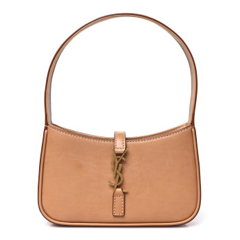 SAINT LAURENT Vegetable Le 5 A 7 Mini Hobo Vintage Brown