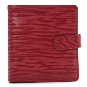 LOUIS VUITTON Epi Porte-Billets Compact Wallet Red