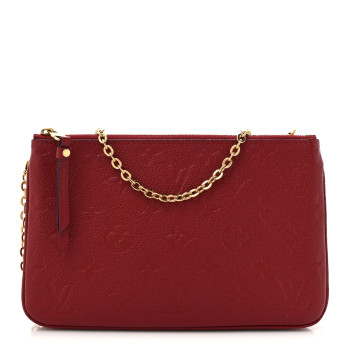 LOUIS VUITTON Empreinte Double Zip Pochette Cherry Berry
