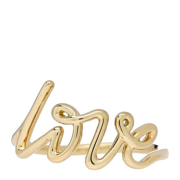TIFFANY 18K Yellow Gold Paloma's Graffiti Love Ring 56 7.5