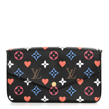 LOUIS VUITTON Game On Felicie Chain Wallet Black