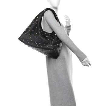 MARC JACOBS Grained Calfskin  Glam Studs The Sack Bag Black