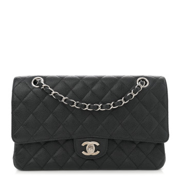 CHANEL Caviar Quilted Medium Double Flap Black