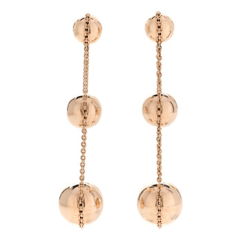 TIFFANY 18K Rose Gold Hardwear Triple Drop Earrings