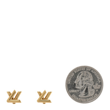 LOUIS VUITTON Metal GO-14 Earrings Gold