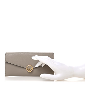 FENDI Vitello Cruise F is Fendi Continental Envelope Wallet Tortora
