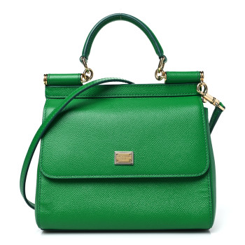 DOLCE & GABBANA Dauphine Small Miss Sicily Satchel Green