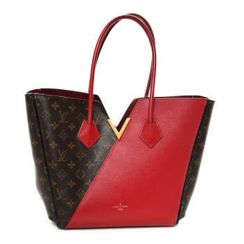 LOUIS VUITTON Calfskin Monogram Kimono Tote Cherry