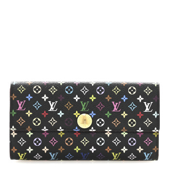 LOUIS VUITTON Monogram Multicolor Sarah Wallet Black Grenade