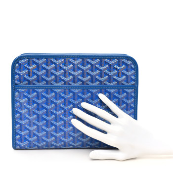 GOYARD Goyardine Jouvence Toiletry Pouch Sky Blue