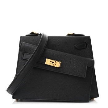 HERMES Epsom Kelly En Desordre Sellier 20 Black