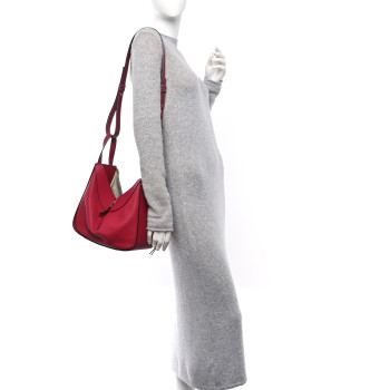 LOEWE Grained Calfskin Small Hammock Shoulder Bag Raspberry