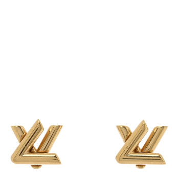 LOUIS VUITTON Metal GO-14 Earrings Gold