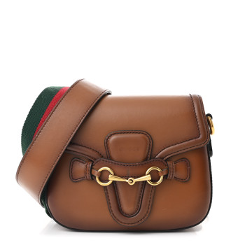 GUCCI Calfskin Small Lady Web Shoulder Bag Cuir