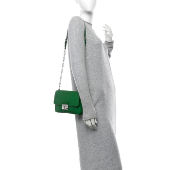 PRADA Saffiano Lux Sound Crossbody Bag Green