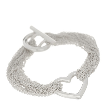 TIFFANY Sterling Silver Heart Mesh Bracelet