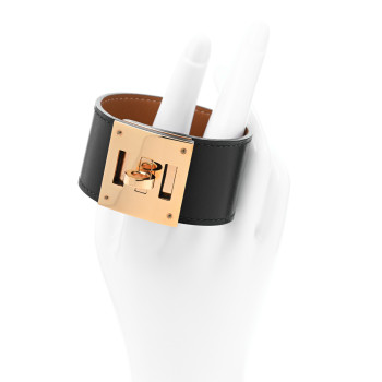 HERMES Box Kelly Dog Bracelet T3 Black