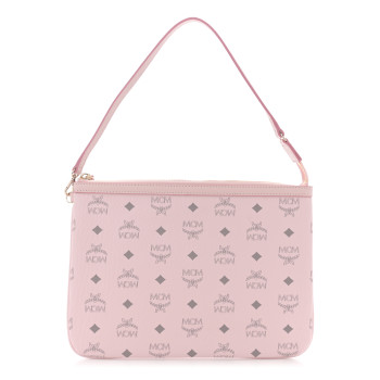 MCM Visetos Liz Shopper Tote Pouch Powder Pink