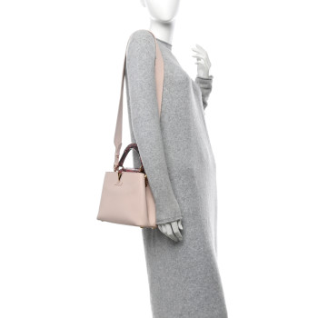 LOUIS VUITTON Taurillon Snakeskin Capucines BB Pink