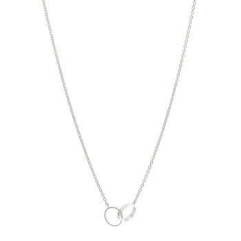 CARTIER 18K White Gold Interlocking LOVE Necklace