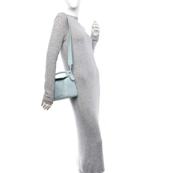 LOEWE Calfskin Small Puzzle Bag Aquamarine
