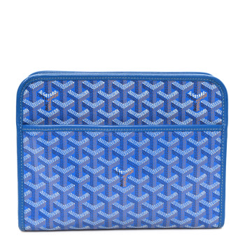 GOYARD Goyardine Jouvence Toiletry Pouch Sky Blue