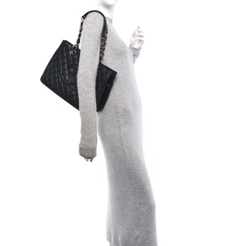 CHANEL Caviar Quilted Grand Shopping Tote GST Black