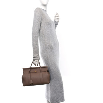 LORO PIANA Grained Calfskin L32 Loom Bag Fossil