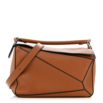 LOEWE Calfskin Small Puzzle Bag Tan