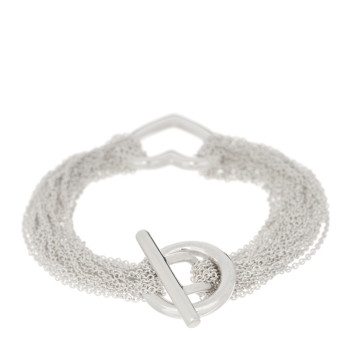 TIFFANY Sterling Silver Heart Mesh Bracelet