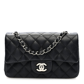 CHANEL Caviar Quilted Mini Rectangular Flap Black